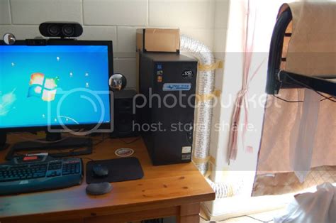 gaming pc setup|My PC hot air exhaust project (vent hot air outside the room).